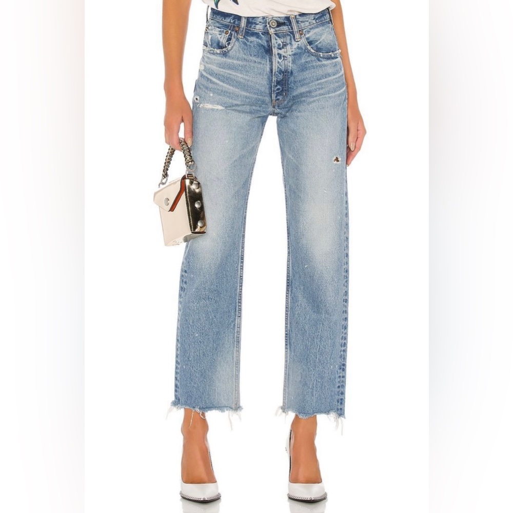 Moussy vintage lomita wide straight in blue size 28